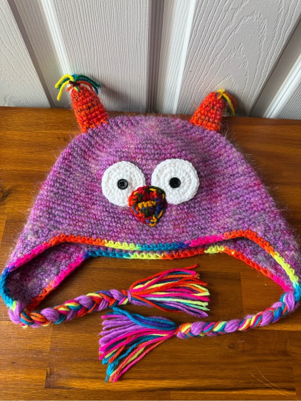 Handmade Peruvian Crochet Monster Hats (SET OF 2)